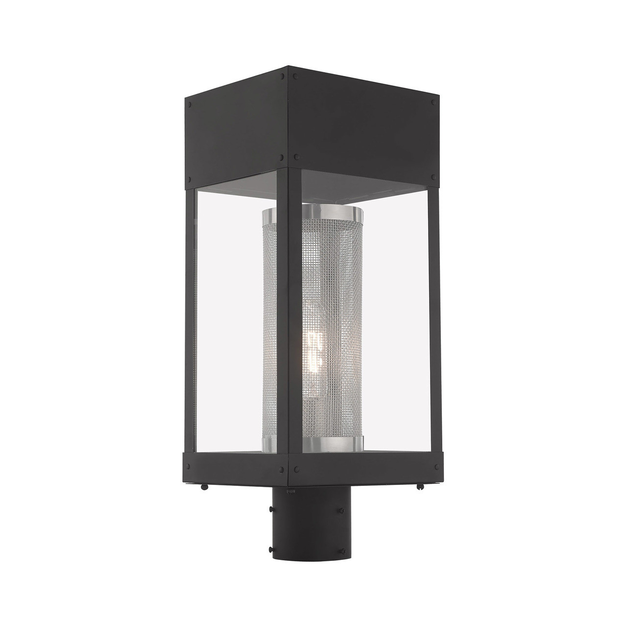 LIVEX LIGHTING 20763-04 1 Light Black Outdoor Post Top Lantern
