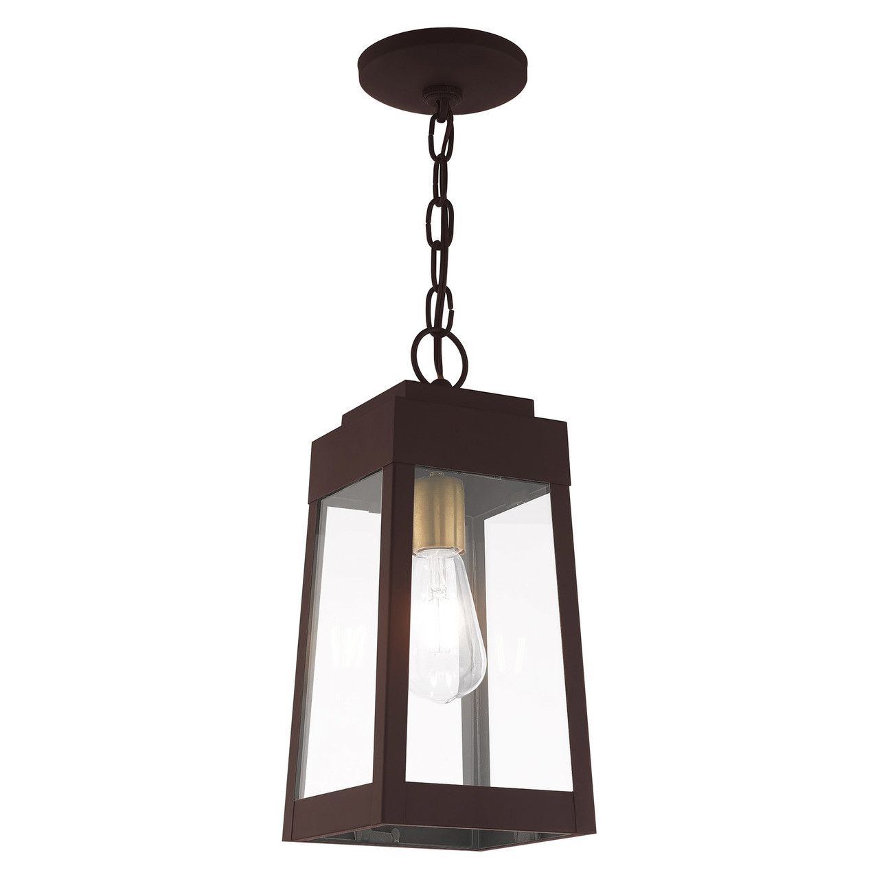 LIVEX LIGHTING 20854-07 1 Light Bronze Outdoor Pendant Lantern