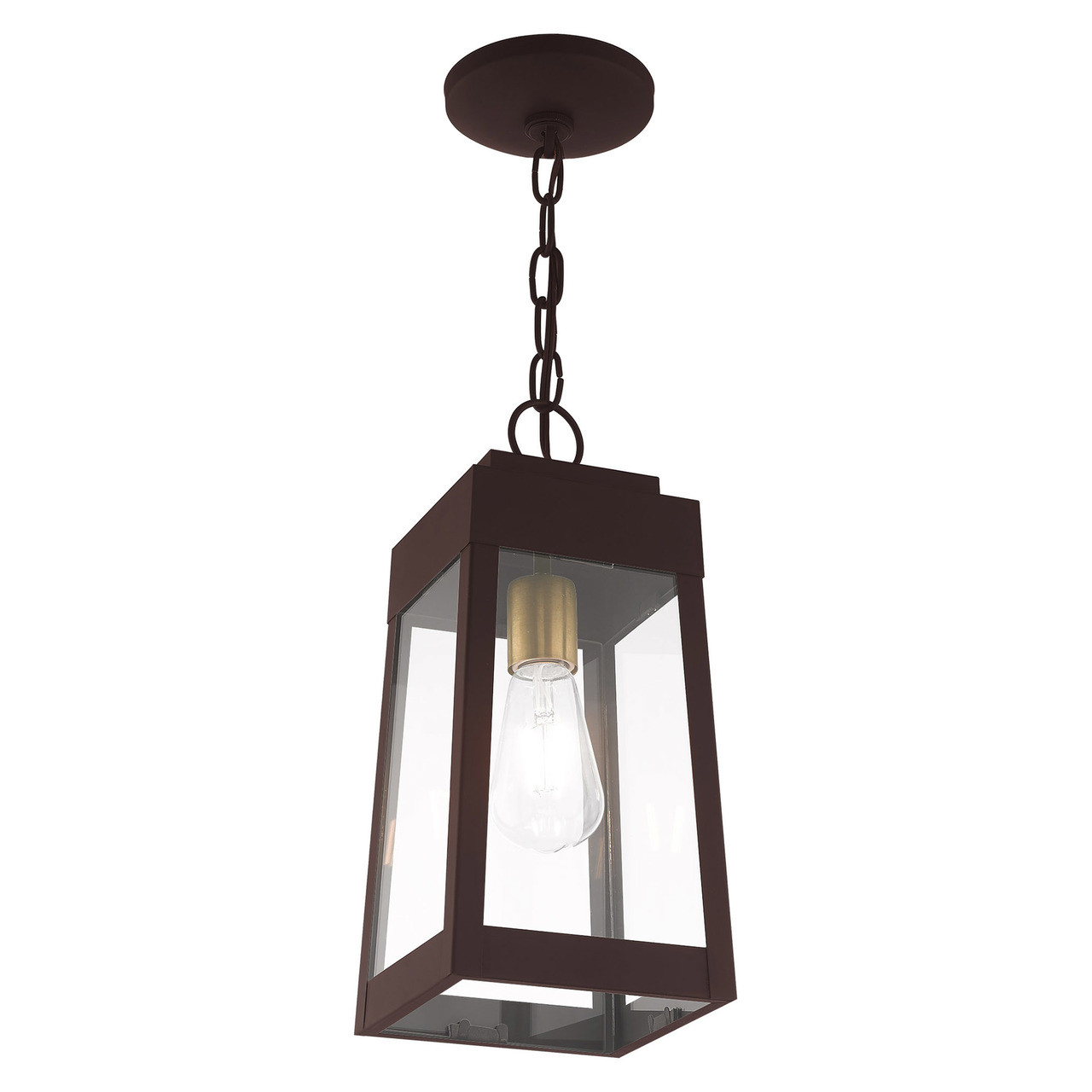 LIVEX LIGHTING 20854-07 1 Light Bronze Outdoor Pendant Lantern