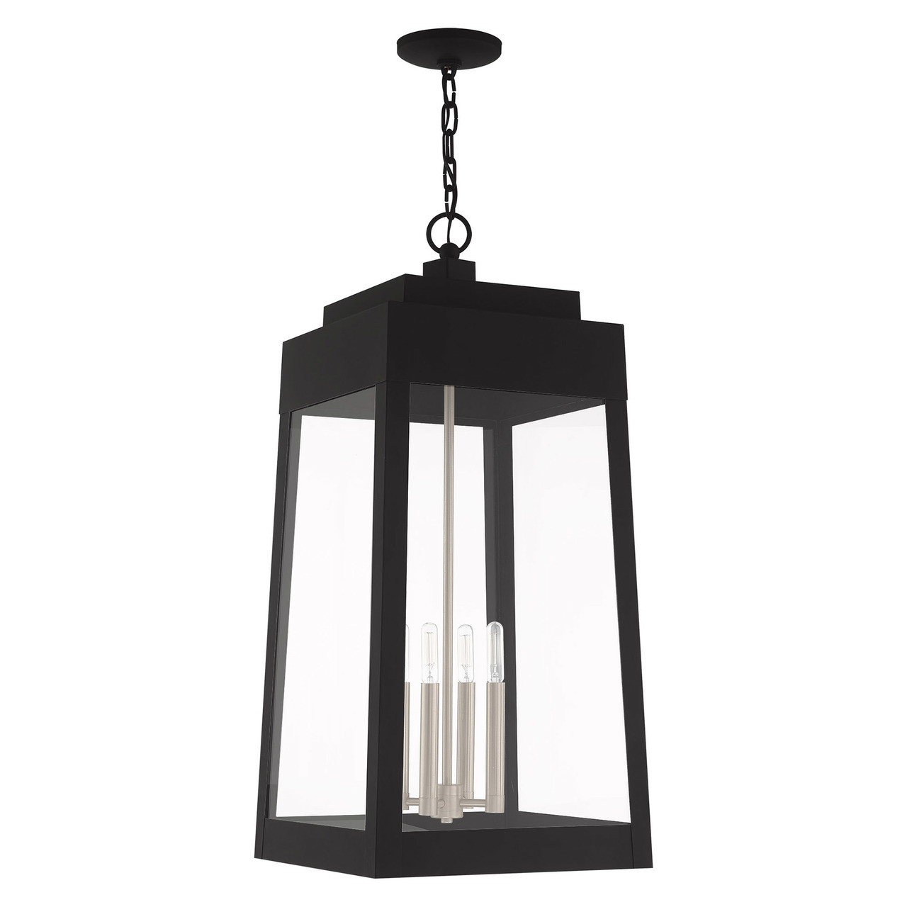 LIVEX LIGHTING 20863-04 4 Light Black Outdoor Pendant Lantern LIVEX LIGHTING 20863-04 4 Light Black Outdoor Pendant Lantern
