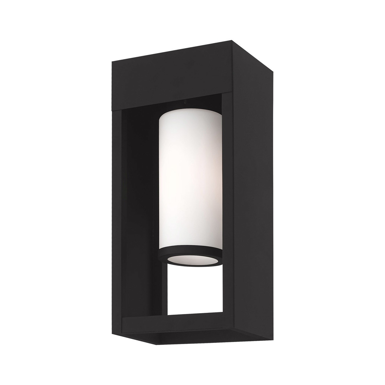 LIVEX LIGHTING 20982-04 Bleecker 1-Light Wall Lantern, Black