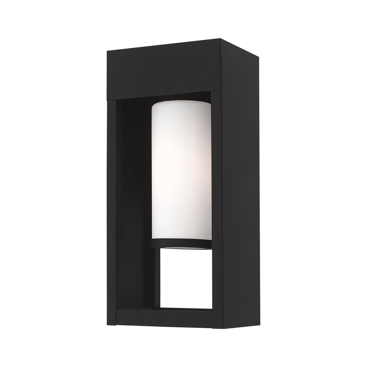 LIVEX LIGHTING 20982-04 Bleecker 1-Light Wall Lantern, Black