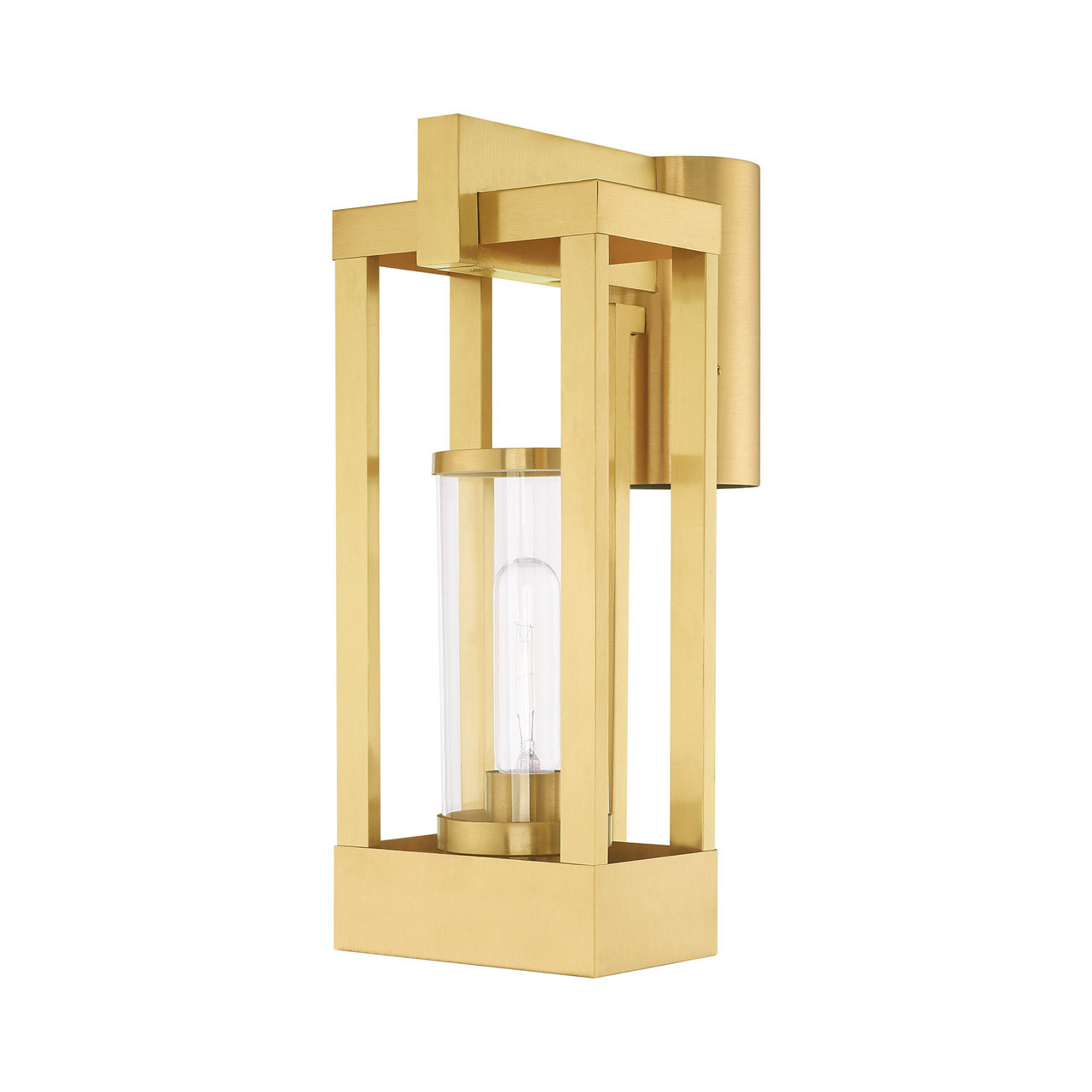 LIVEX LIGHTING 20994-12 1 Light Satin Brass Outdoor Post Top Lantern