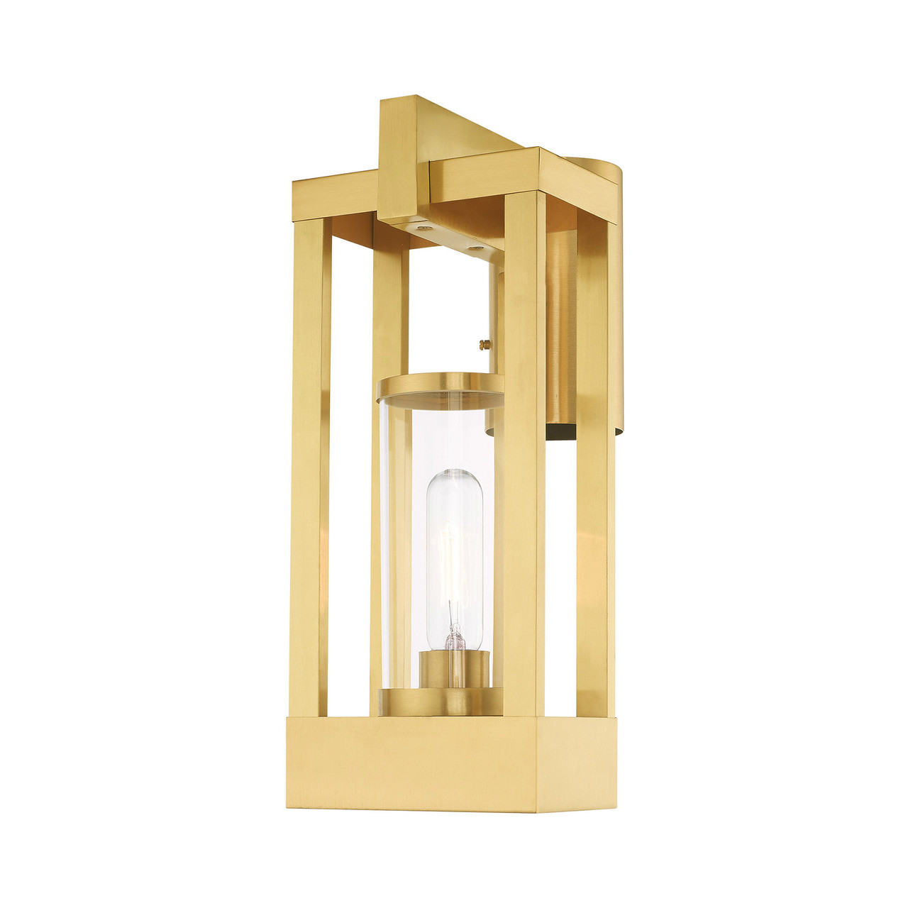 LIVEX LIGHTING 20994-12 1 Light Satin Brass Outdoor Post Top Lantern