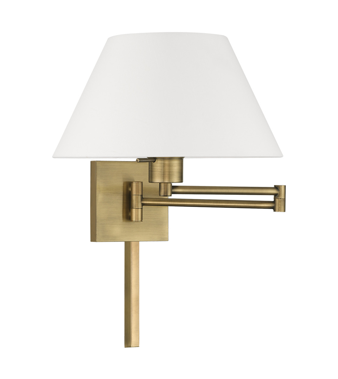 LIVEX LIGHTING 40039-01 1 Light Antique Brass Swing Arm Wall Lamp LIVEX LIGHTING 40039-01 1 Light Antique Brass Swing Arm Wall Lamp