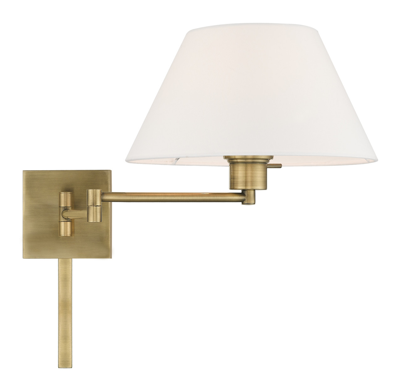 LIVEX LIGHTING 40039-01 1 Light Antique Brass Swing Arm Wall Lamp LIVEX LIGHTING 40039-01 1 Light Antique Brass Swing Arm Wall Lamp