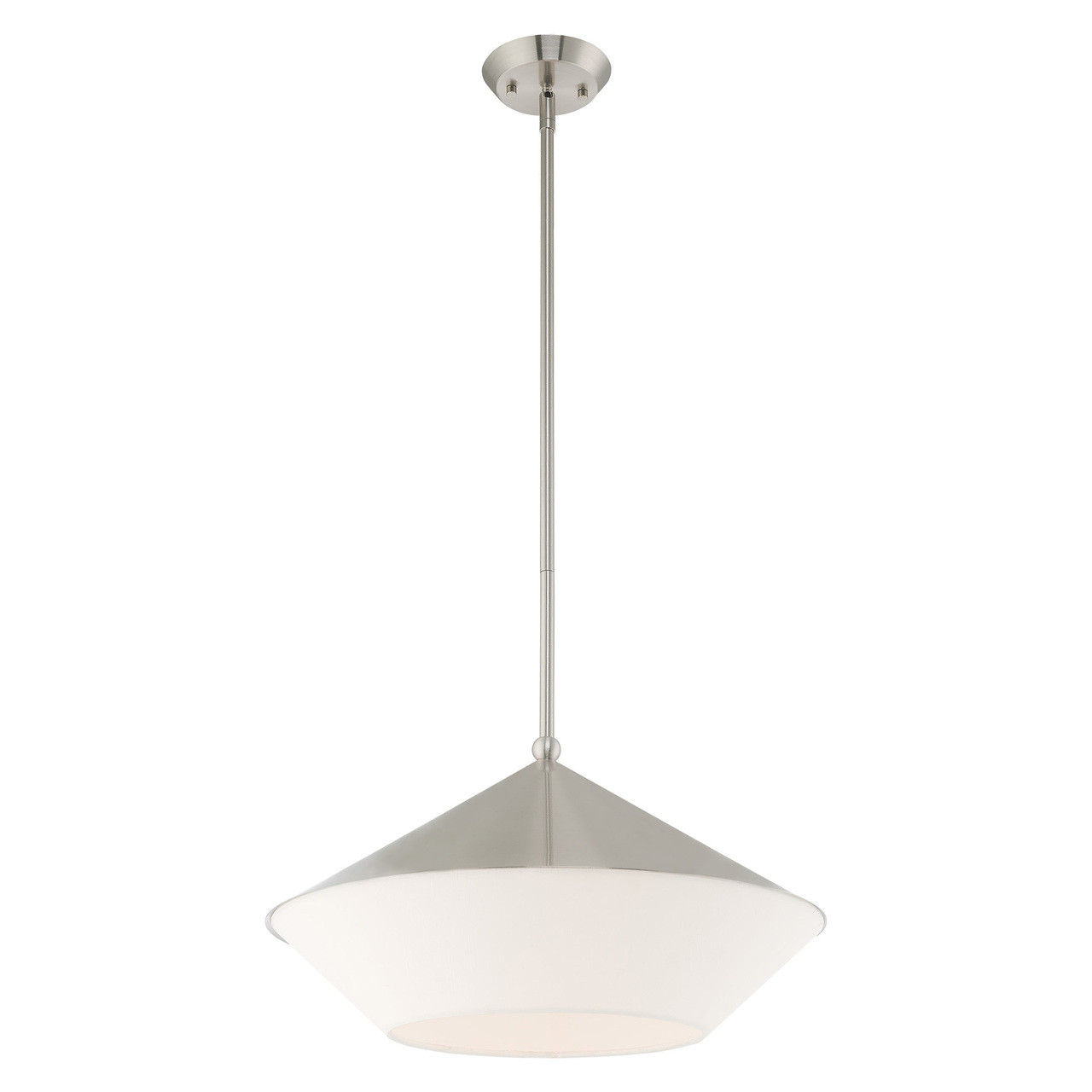 LIVEX LIGHTING 40689-91 Stockholm 1-Light Pendant, Brushed Nickel LIVEX LIGHTING 40689-91 Stockholm 1-Light Pendant, Brushed Nickel