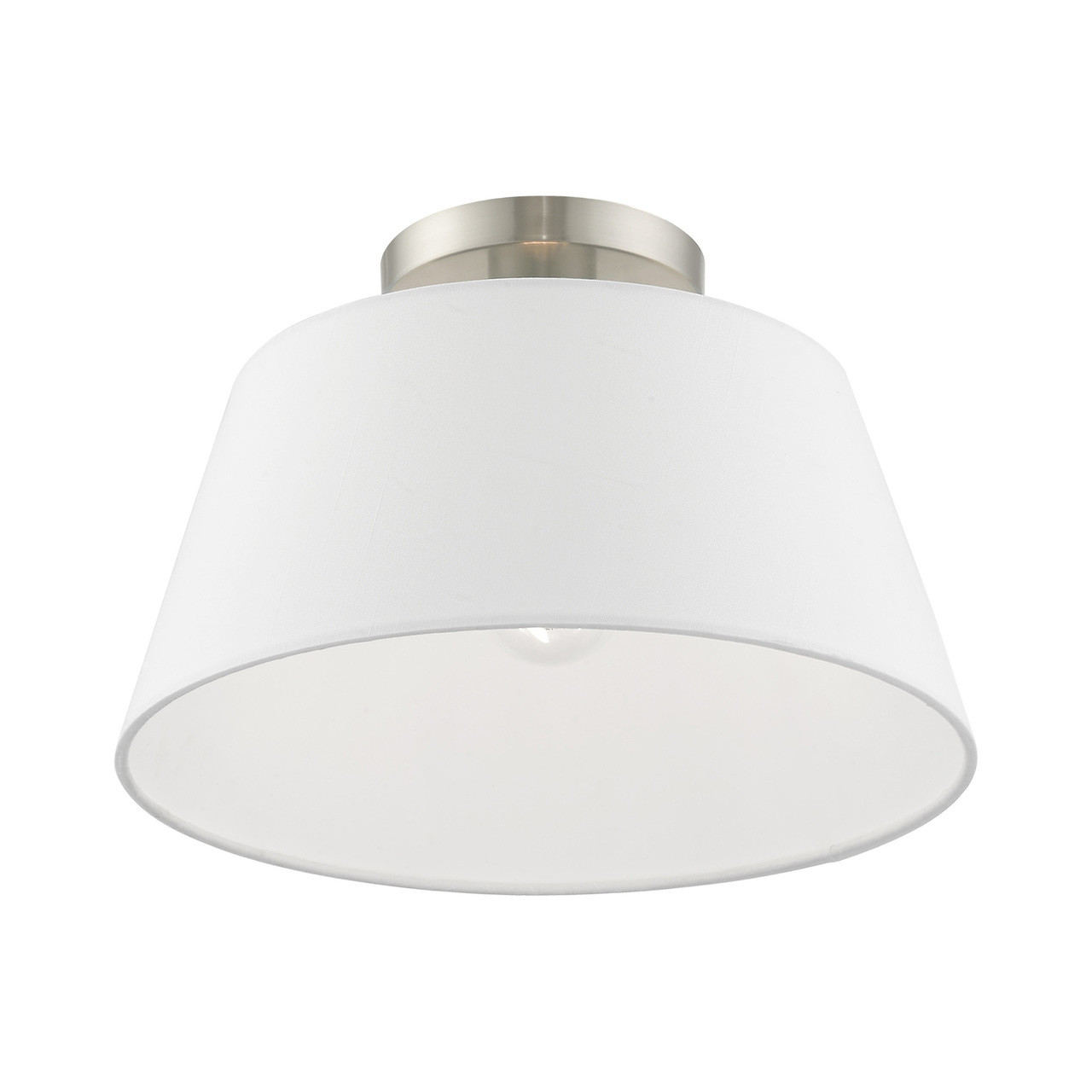 LIVEX LIGHTING 41312-91 Belclaire 1-Light Ceiling Mount, Brushed Nickel