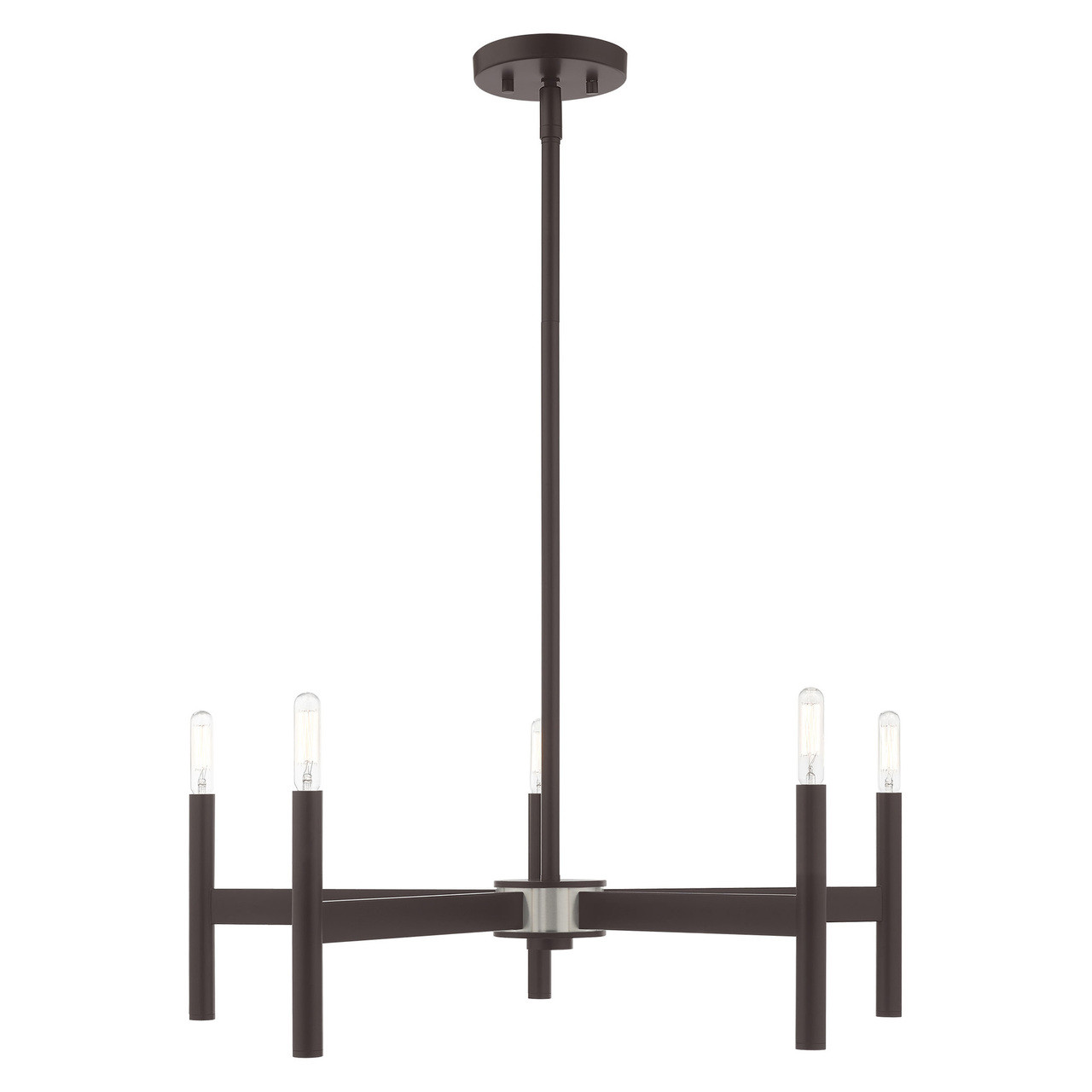 LIVEX LIGHTING 51175-07 Copenhagen 5-Light Chandelier, Bronze