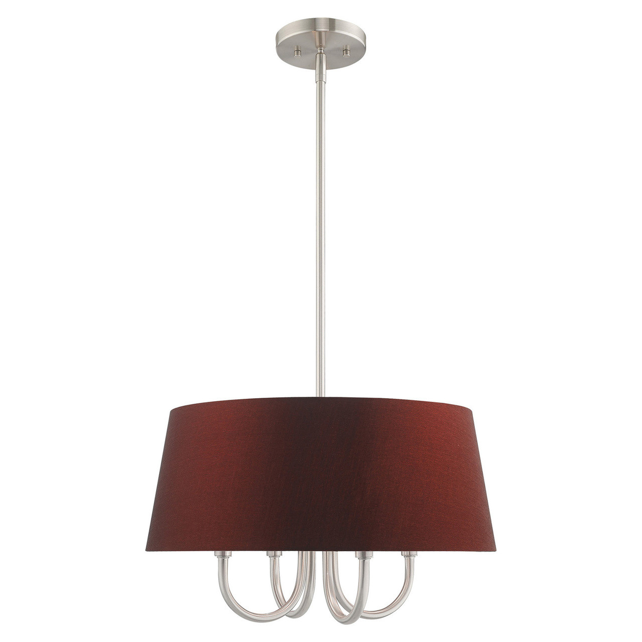 LIVEX LIGHTING 52904-91 Belclaire 4-Light Pendant Chandelier, Brushed Nickel