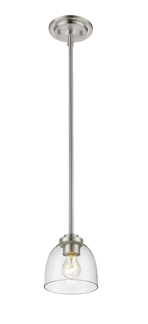 Z-LITE 460MP-BN 1 Light Mini Pendant, Brushed Nickel