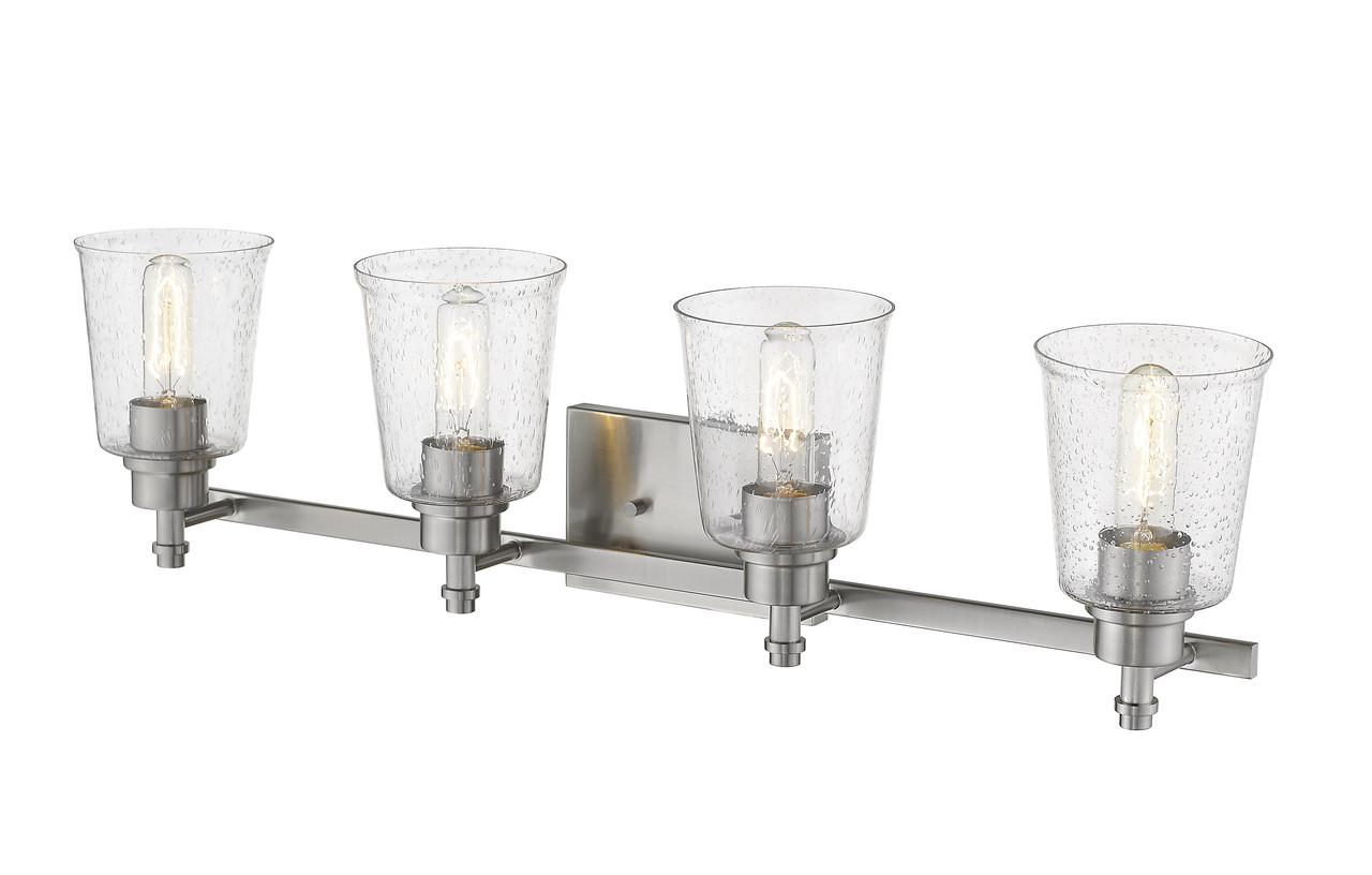 Z-LITE 464-4V-BN 4 Light Vanity, Brushed Nickel Z-LITE 464-4V-BN 4 Light Vanity, Brushed Nickel