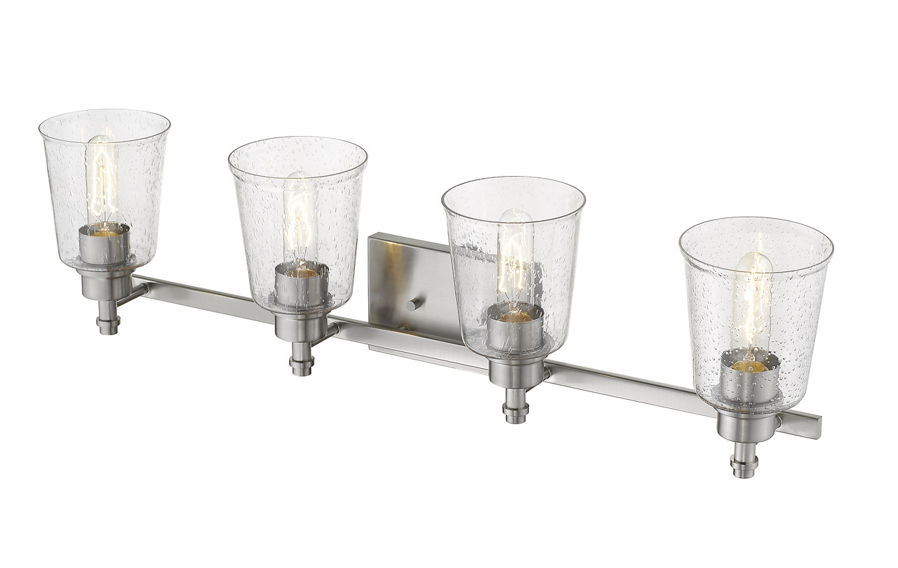 Z-LITE 464-4V-BN 4 Light Vanity, Brushed Nickel Z-LITE 464-4V-BN 4 Light Vanity, Brushed Nickel