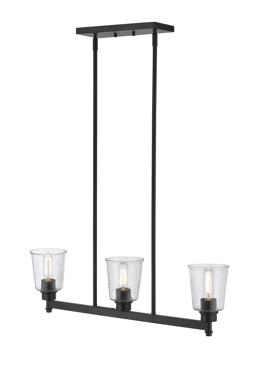 Z-LITE 464-3L-MB 3 Light Island/Billiard Light Fixture, Matte Black