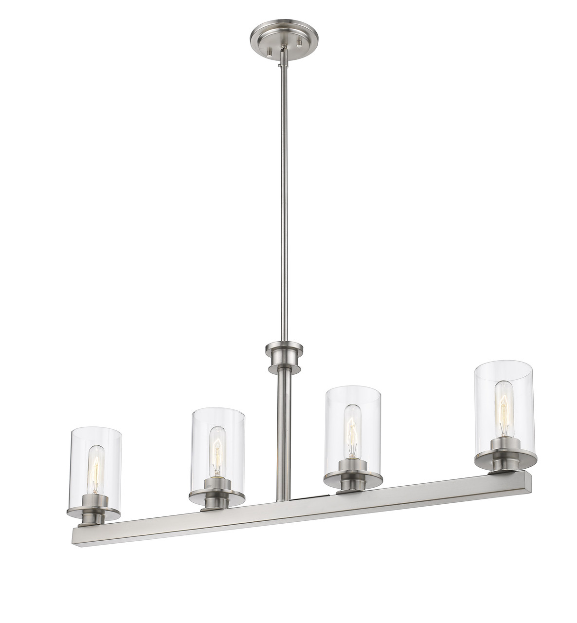 Z-LITE 462-4L-BN 4 Light Island/Billiard Light Fixture, Brushed Nickel Z-LITE 462-4L-BN 4 Light Island/Billiard Light Fixture, Brushed Nickel