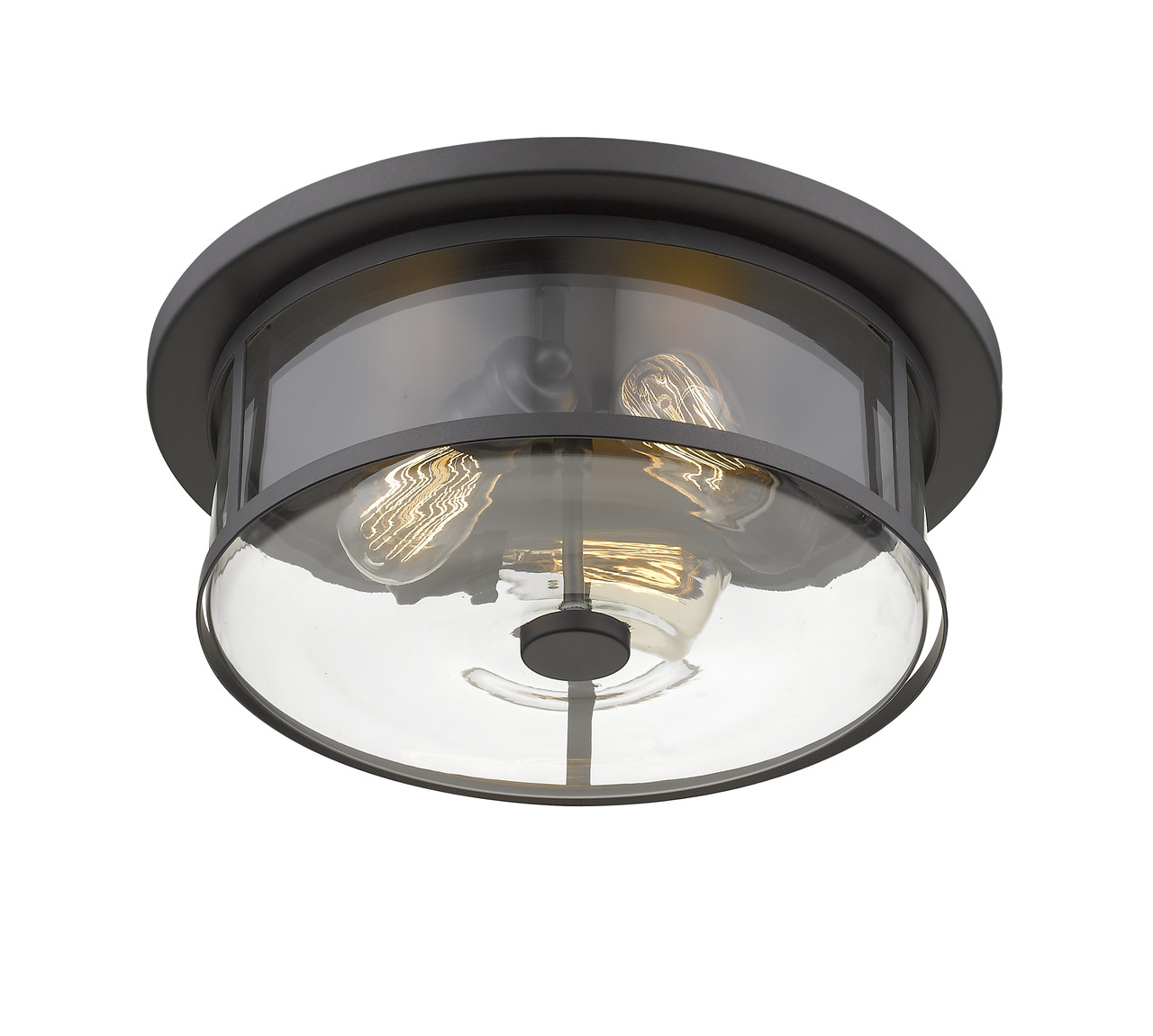 Z-LITE 462F16-BRZ 3 Light Flush Mount, Bronze