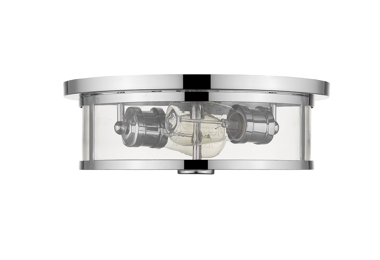 Z-LITE 462F14-CH 2 Light Flush Mount, Chrome