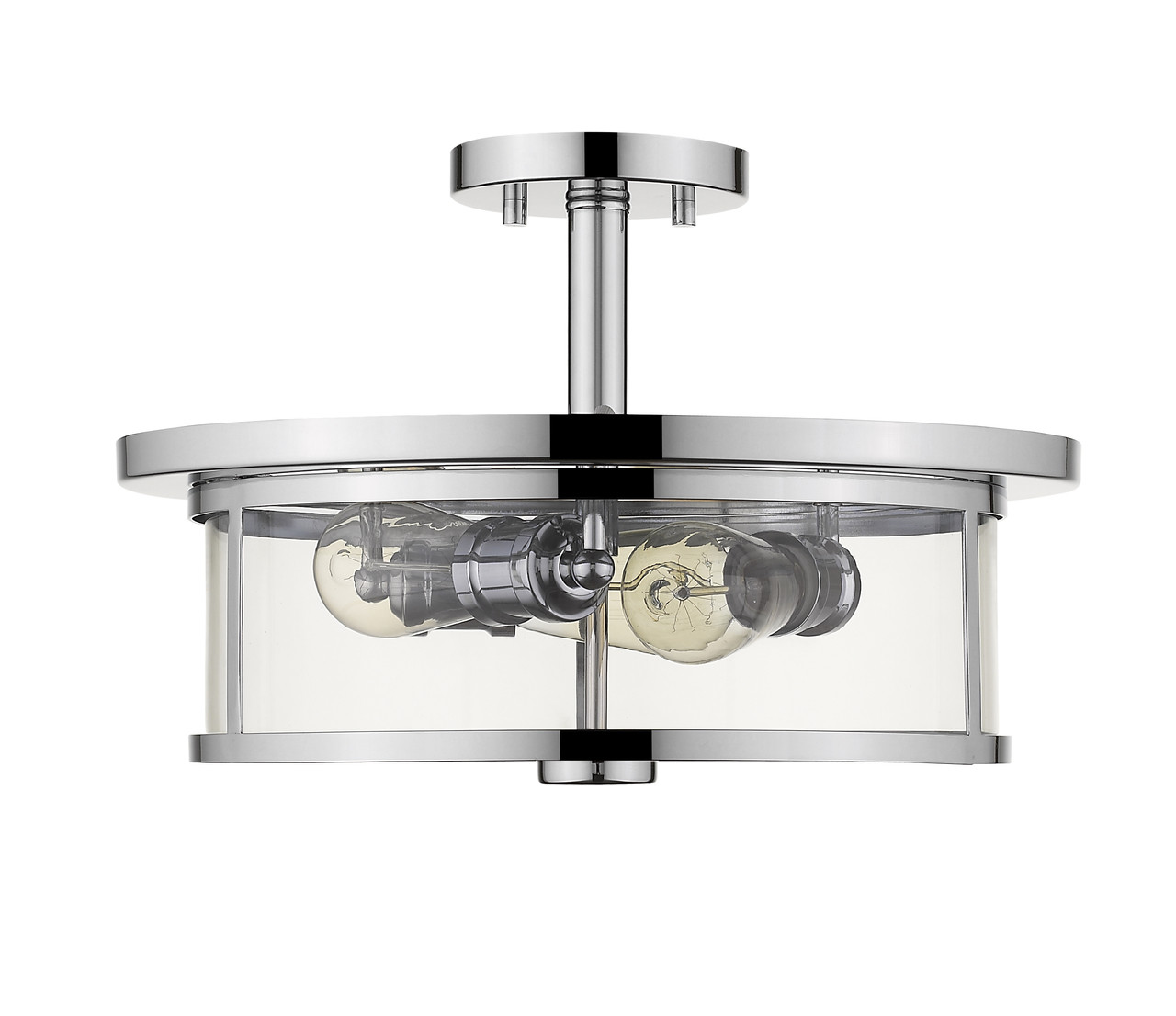 Z-LITE 462SF16-CH 3 Light Semi Flush Mount, Chrome