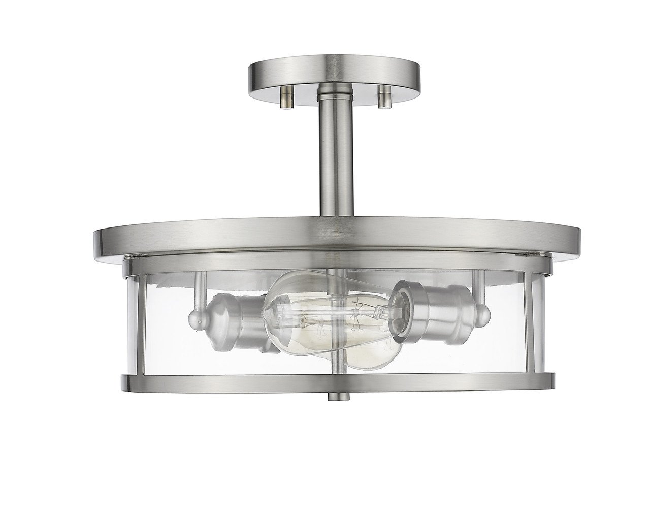 Z-LITE 462SF14-BN 2 Light Semi Flush Mount, Brushed Nickel