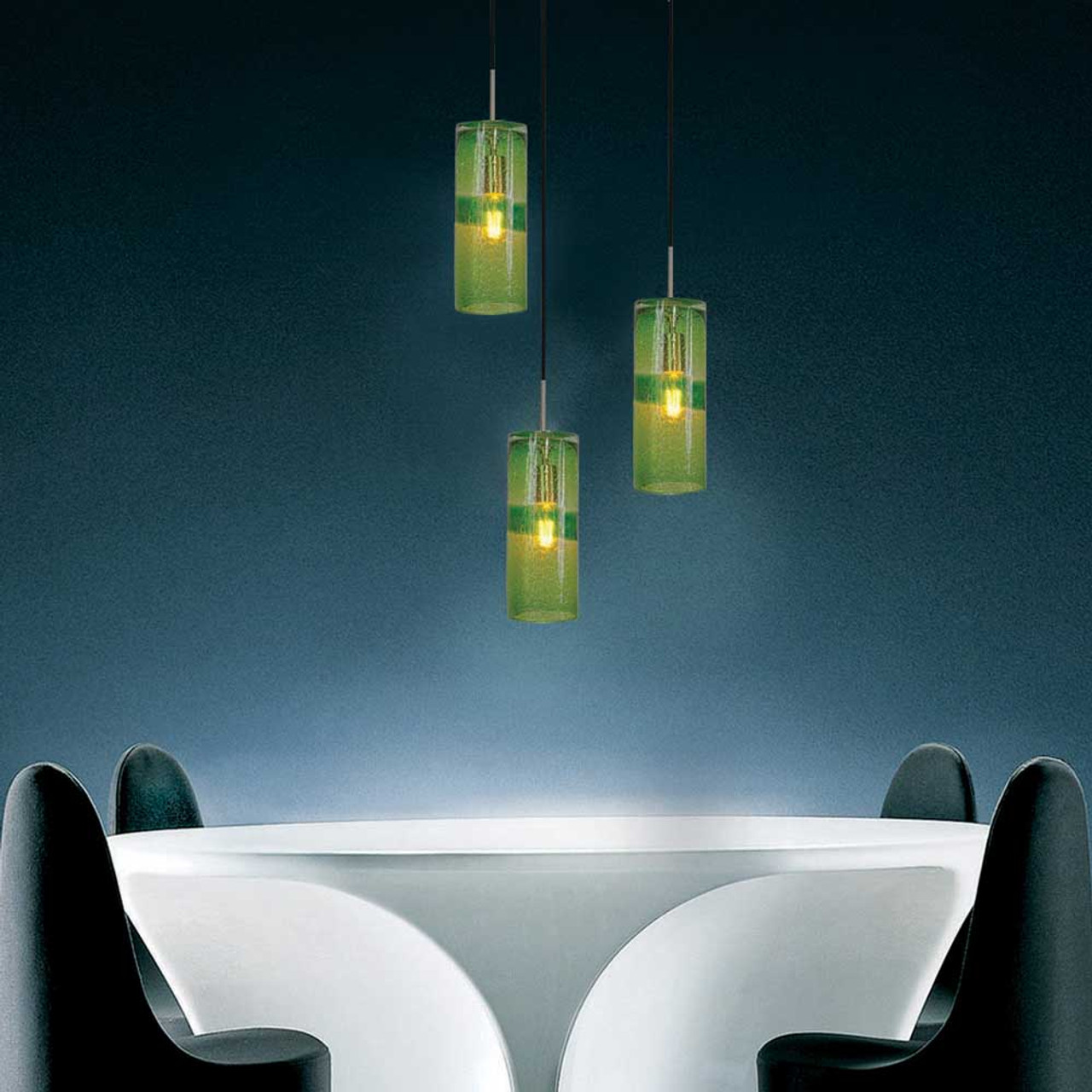 JESCO PD408-GN/BN 1-Light Line Voltage Pendant & Canopy