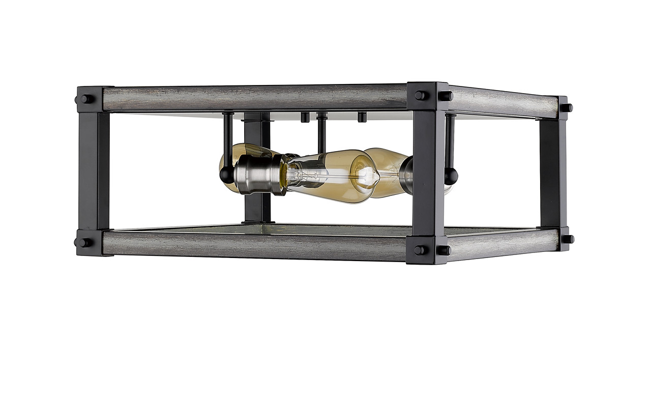 Z-LITE 472F3S-ABB 3 Light Flush Mount