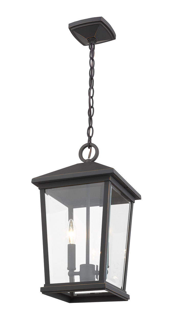 Z-LITE 568CHB-ORB 2 Light Outdoor Chain Mount Ceiling Fixture