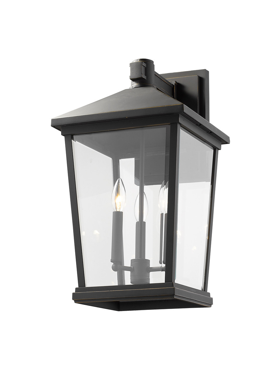 Z-LITE 568XL-ORB 3 Light Outdoor Wall Sconce