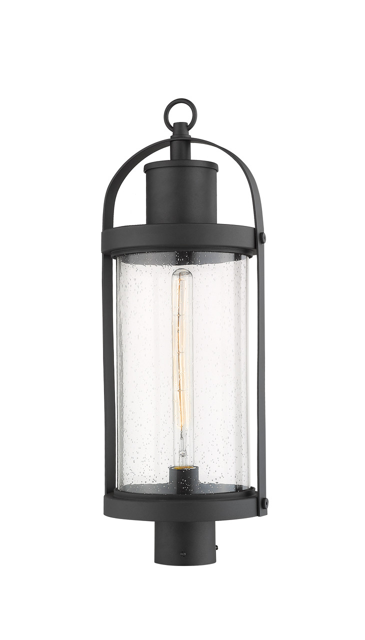 Z-LITE 569PHB-BK 1 Light Outdoor Post Mount Fixture