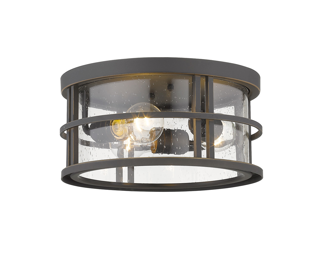 Z-LITE 570F-ORB 3 Light Outdoor Flush Ceiling Mount Fixture