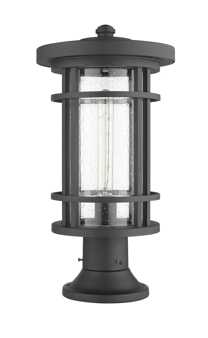 Z-LITE 570PHB-553PM-BK 1 Light Outdoor Pier Mounted Fixture