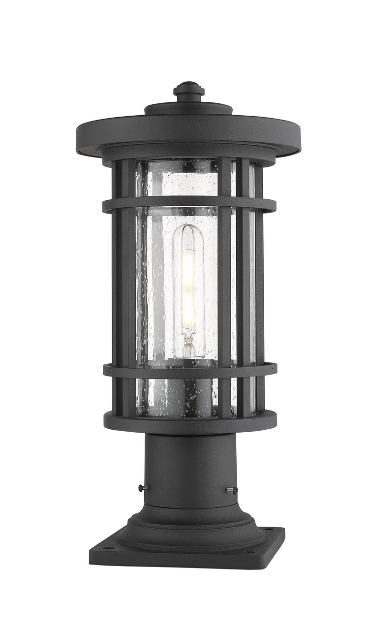 Z-LITE 570PHM-533PM-BK 1 Light Outdoor Pier Mounted Fixture