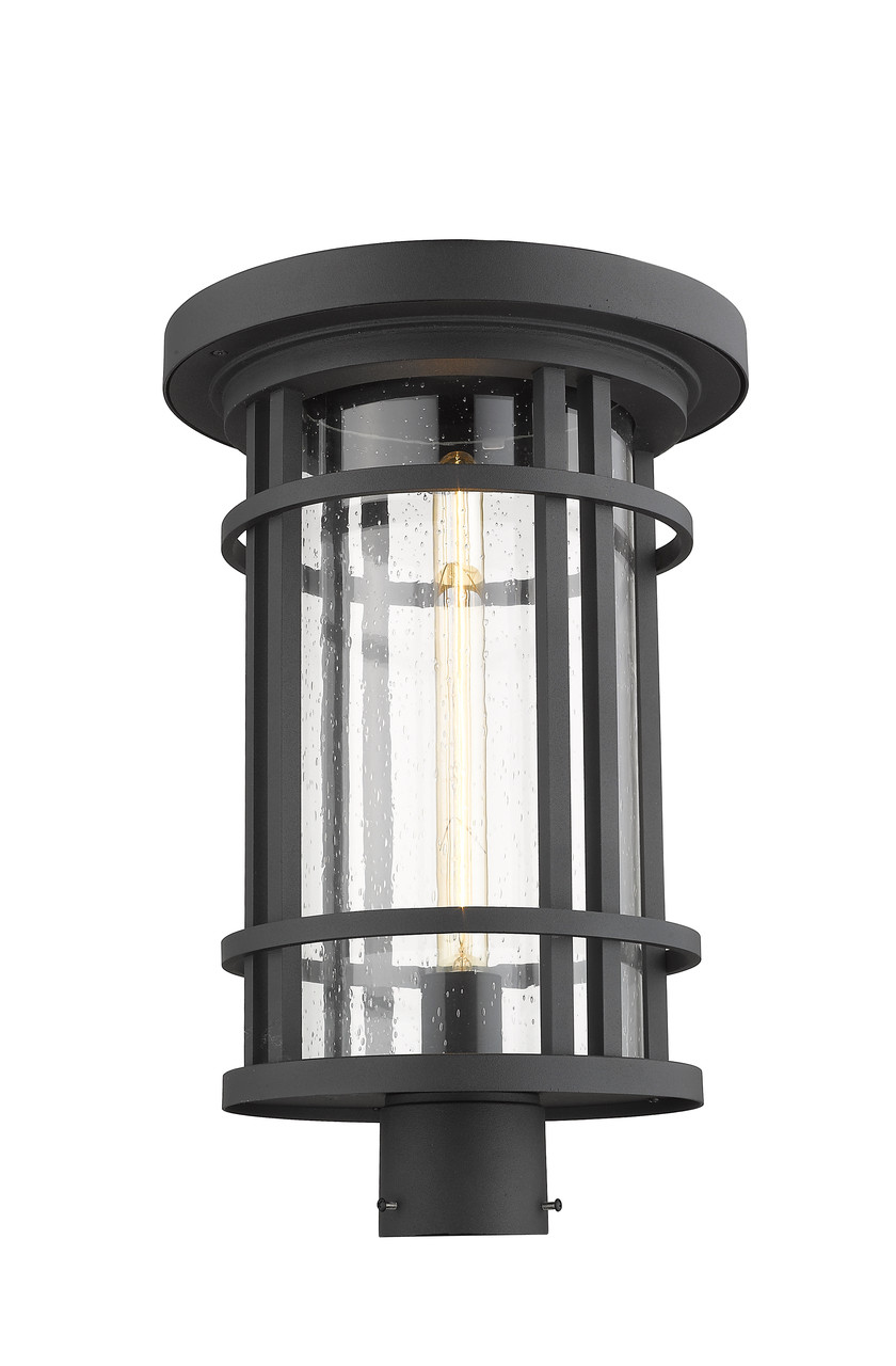 Z-LITE 570PHXL-BK 1 Light Outdoor Post Mount Fixture