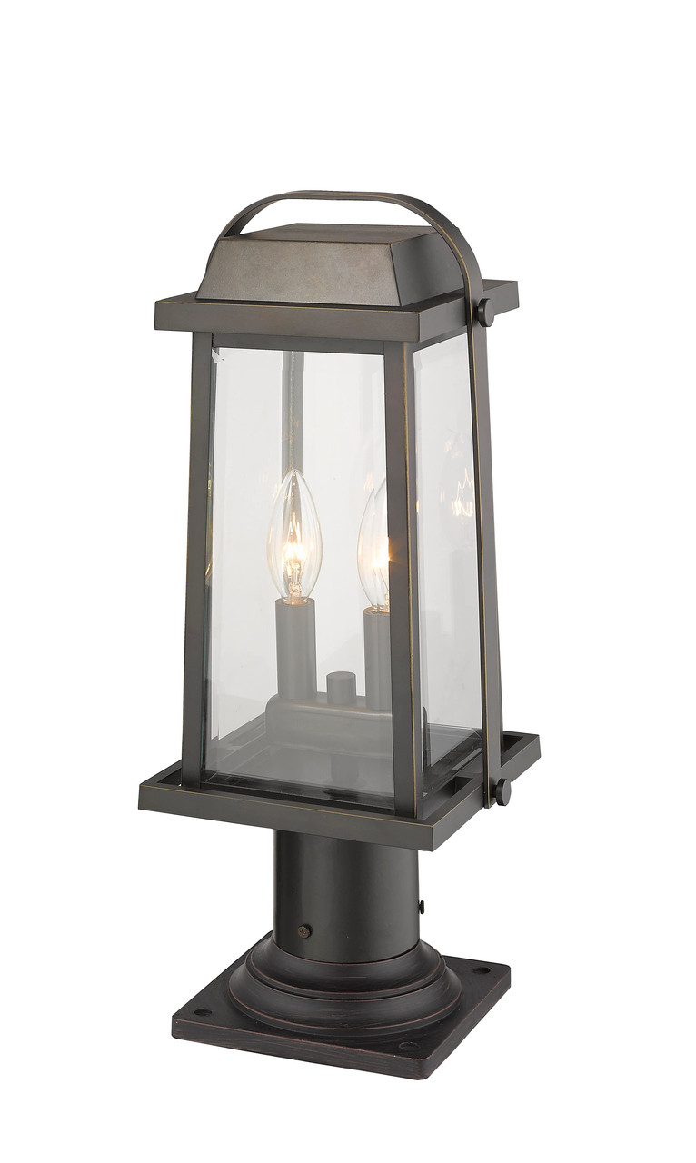 Z-LITE 574PHMR-533PM-ORB 2 Light Outdoor Pier Mounted Fixture