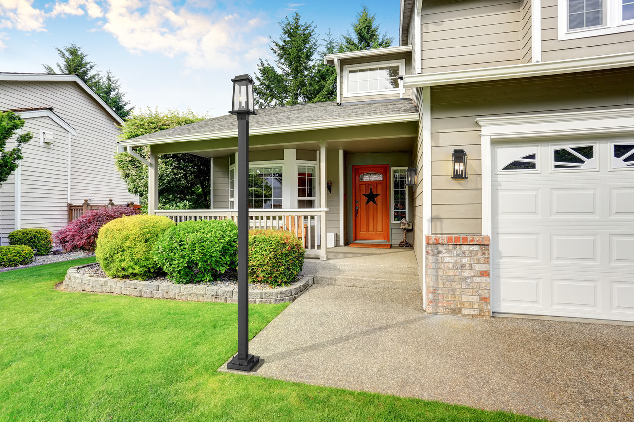 Z-LITE 574PHMS-536P-BK 2 Light Outdoor Post Mounted Fixture