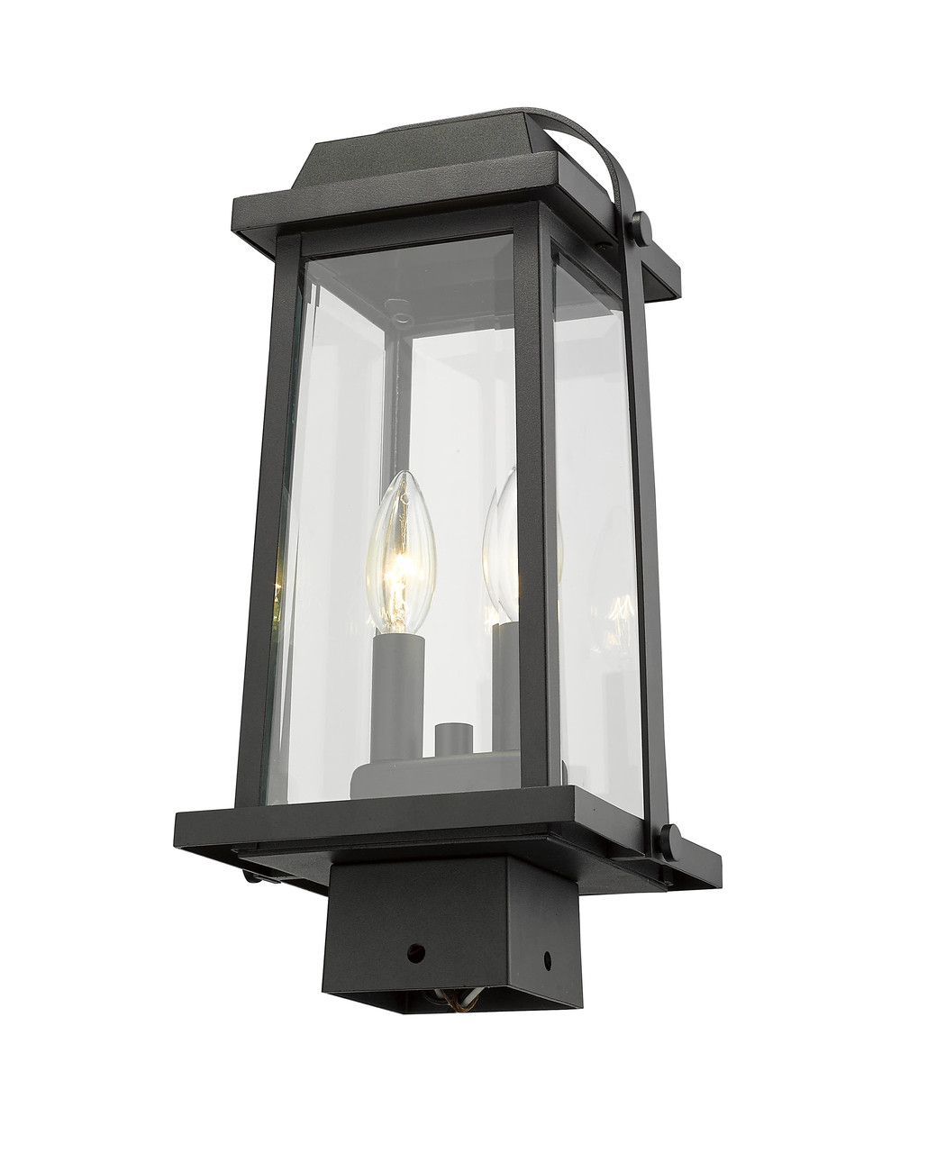 Z-LITE 574PHMS-BK 2 Light Outdoor Post Mount Fixture