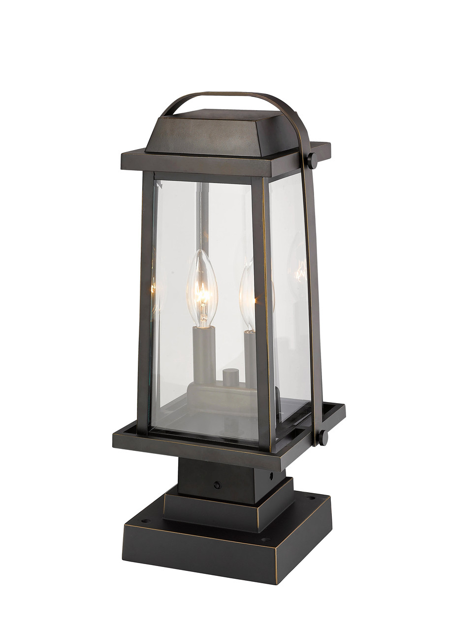 Z-LITE 574PHMS-SQPM-ORB 2 Light Outdoor Pier Mounted Fixture