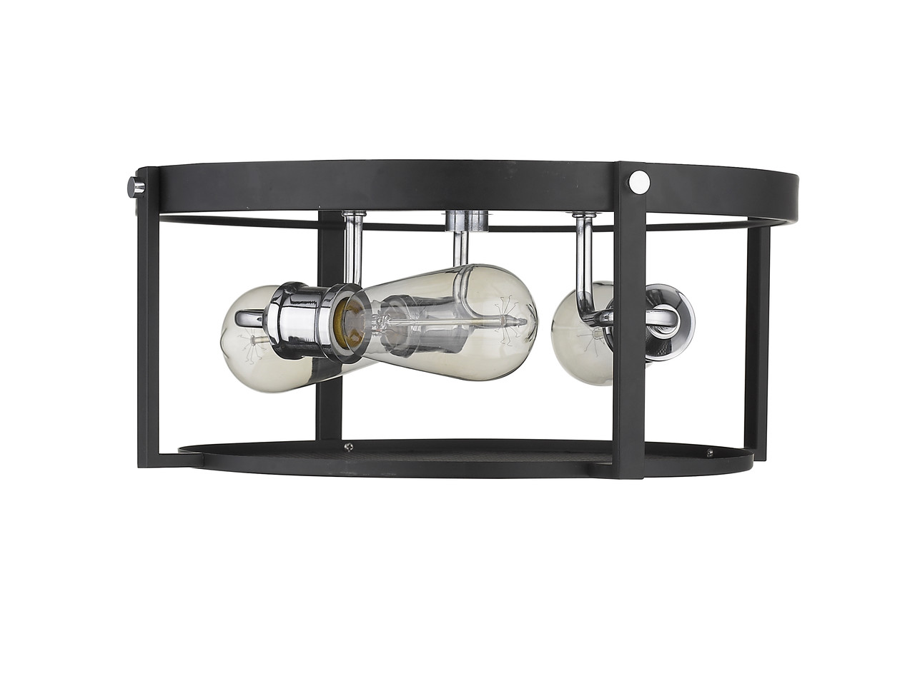 Z-LITE 723F15-MB+CH 3 Light Flush Mount