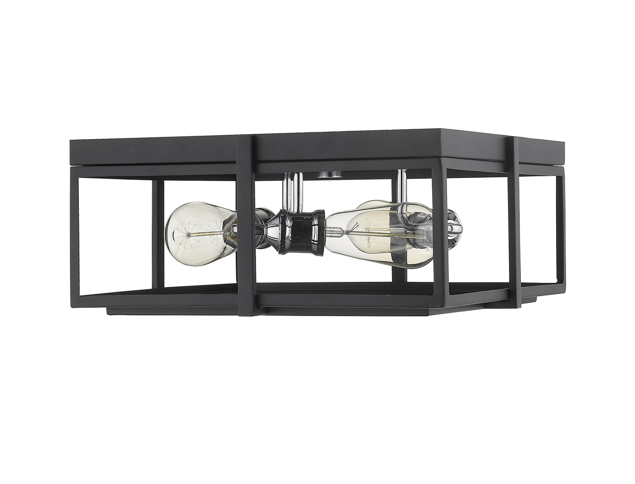 Z-LITE 724F15-MB+CH 3 Light Flush Mount