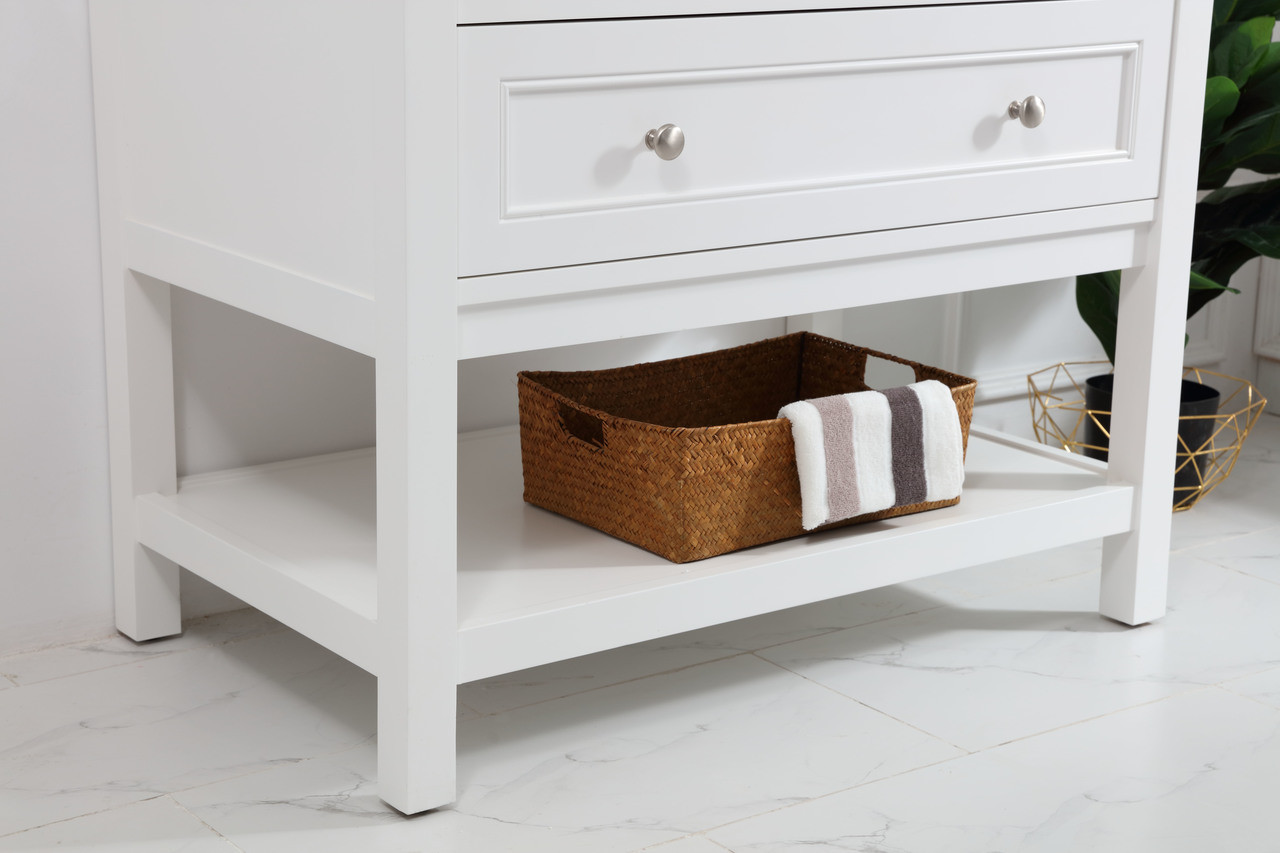 Elegant Decor VF27036WH 36 in. single bathroom vanity set in White