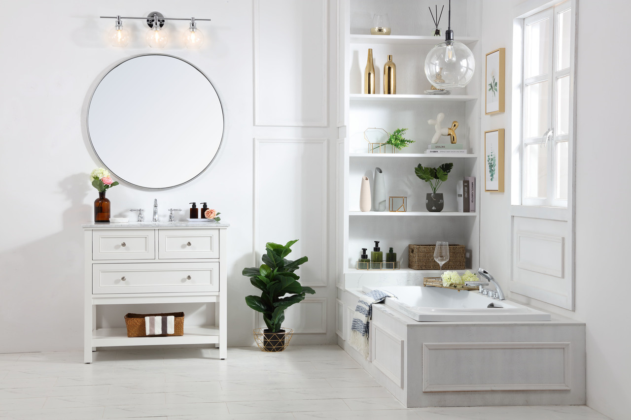 Elegant Decor VF27036WH 36 in. single bathroom vanity set in White