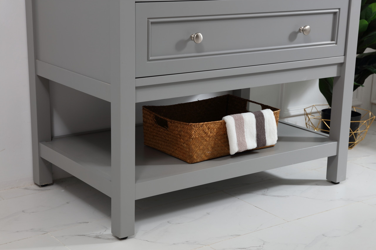 Elegant Decor VF27036GR 36 in. single bathroom vanity set in Grey