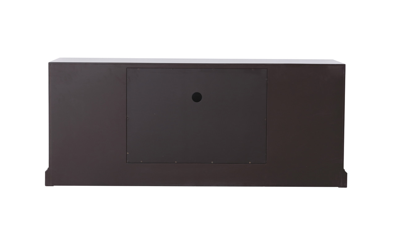 Elegant Decor MF802DT 60 in. mirrored TV cabinet stand in dark walnut