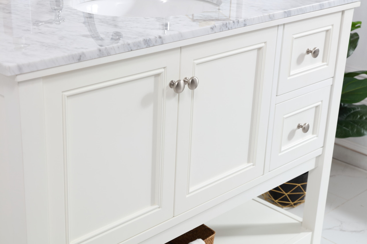 Elegant Decor VF27042WH 42 in. single bathroom vanity set in White