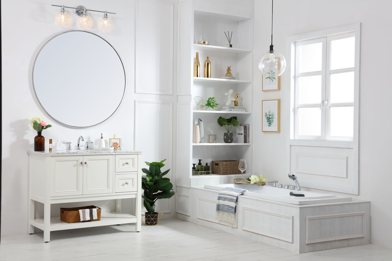 Elegant Decor VF27042WH 42 in. single bathroom vanity set in White