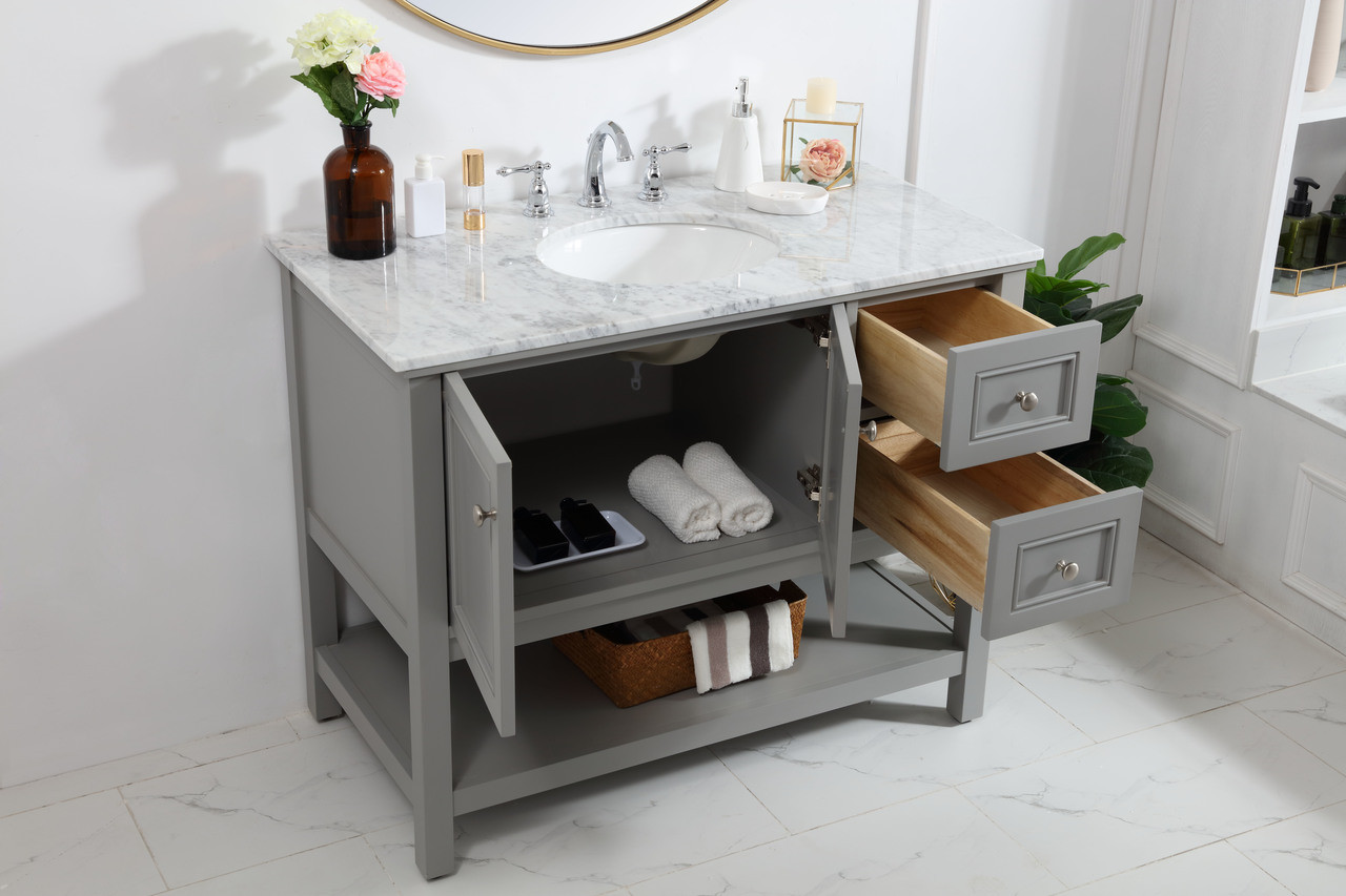 Elegant Decor VF27042GR 42 in. single bathroom vanity set in Grey