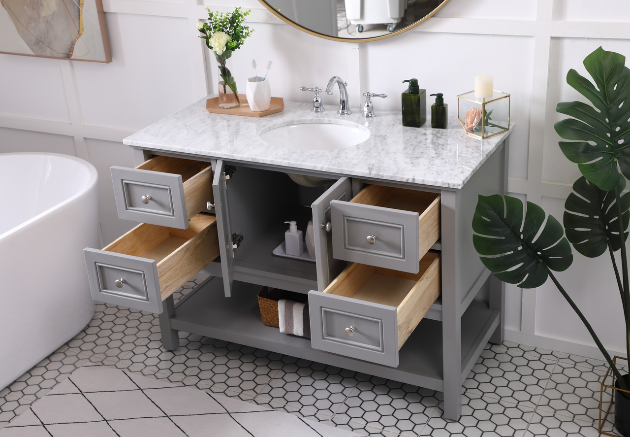 Elegant Decor VF27048GR 48 in. single bathroom vanity set in Grey