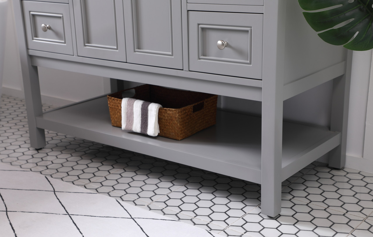 Elegant Decor VF27048GR 48 in. single bathroom vanity set in Grey