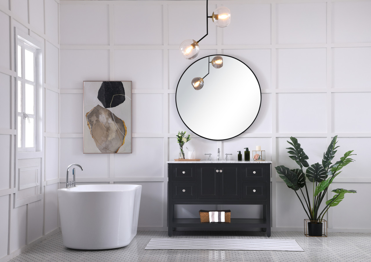 Elegant Decor VF27048BK 48 in. single bathroom vanity set in Black