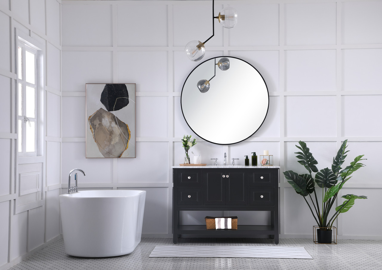 Elegant Decor VF27048BK 48 in. single bathroom vanity set in Black