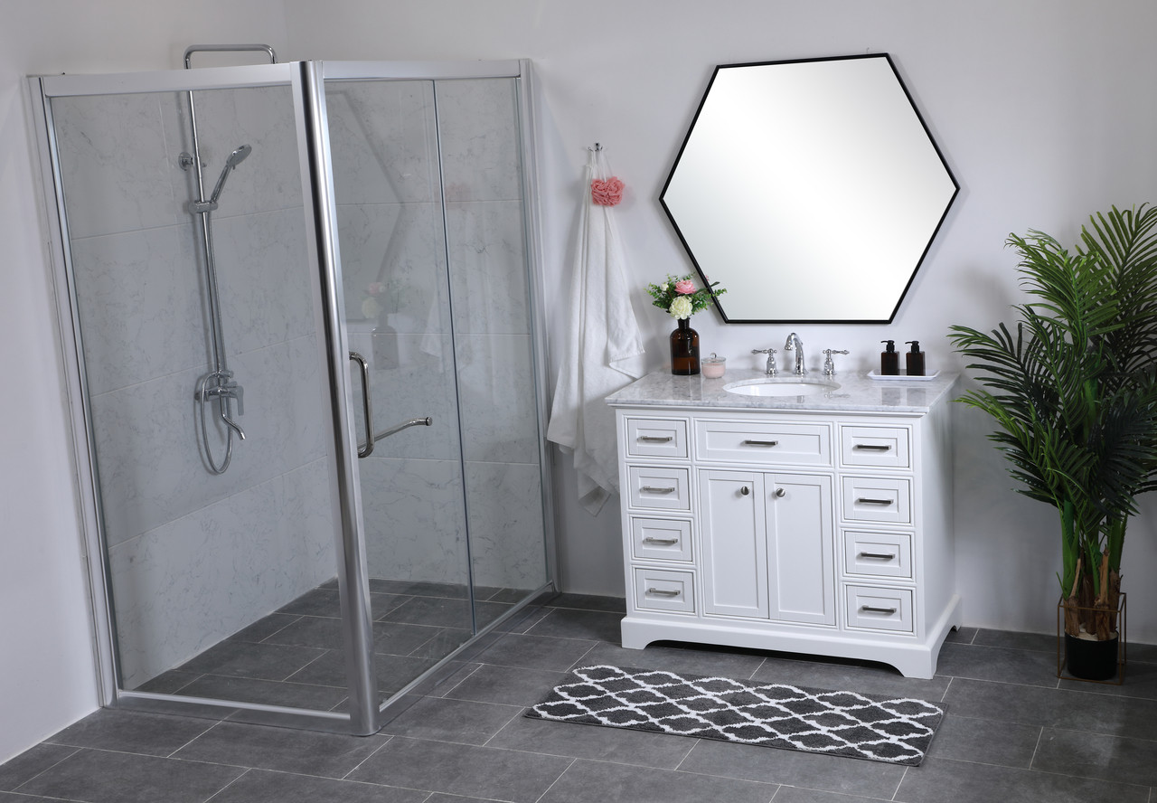 Elegant Decor VF15042WH 42 in. Single Bathroom Vanity set in white